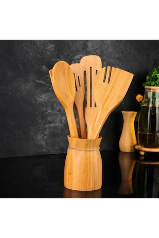 Mien Dayanıklı Bambu Kaşıklık 7b97 Ahşap