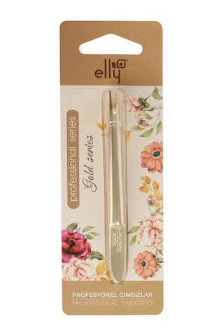 Elly Gold Series Profesyonel Düz Cımbız Kaş Alma Ve Tüy Temizleme Cımbızı