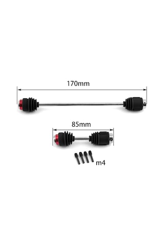 Samdoo Traxxas Summit 1/10 İçin Metal Çelik Merkezi Vites Shaft Seti Cvd防尘lu Yer Değiştirme Parçası Bjm473 Siyah 5650r