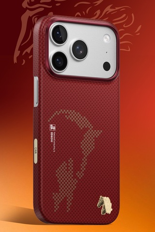 Apple Uyumlu iPhone 17 Pro Blaze Steed Aramid Fiber Magsafe Premium Manyetik Kılıf Şeffaf