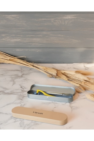 Tbrush Diş Silgisi ve Diş Silgisi Metal Kabı