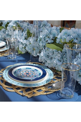 Schafer Tılsım Sapphire Yemek Takımı 60 Parça-turkuaz