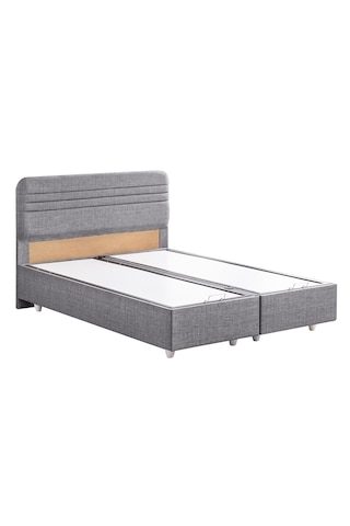 Mila İkili Set, Mila Çift Kişilik Baza Başlık Seti - Gri 150 x 200