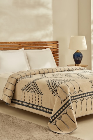 Karaca Home Marla Çift Kişilik Pamuklu Battaniye Lacivert