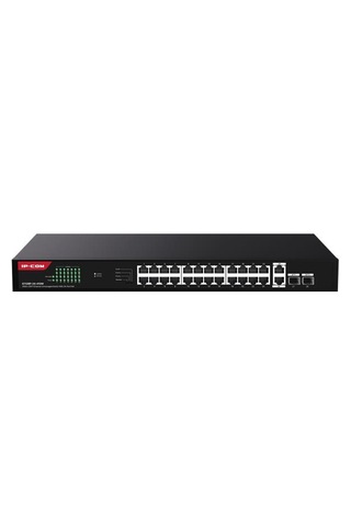 Ip-Com G1128-24-410W  24 Port Gıgabıt +2xgb RJ45/SFP Uplınk 370W Poe Rackmount Swıtch