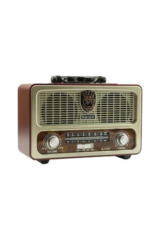 Meier M-111BT Nostaljik Radyolu Kumandalı Bluetooth Hoparlör