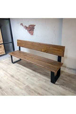 Deryawood Masif Ağaç Arkalıklı Bank