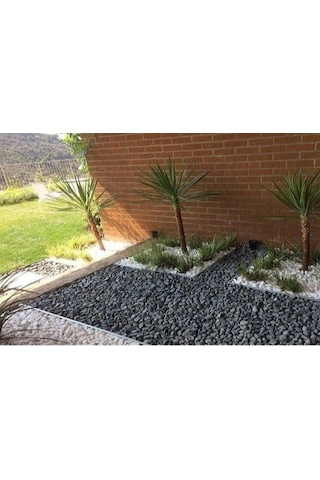 Siyah Dolomit Taşı 20 KG 4-6 CM Bahçe Taşı Siyah Bazalt Taşı