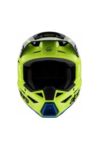 Alpinestars Sm3 Youth Radium Off-road Çocuk Genç Motosiklet Kaskı Sarı Siyah Mavi