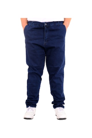 Mode Xl Büyük Beden Erkek Kot Pantolon Yan Cep Chıno 18880 Mavi Mavi