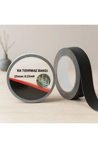 Jenerik Kaydırmaz Bant 25mm X 25m Siyah