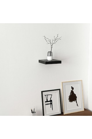 Minarmobilya Minar Gizli Tutuculu Duvar Rafı 23 Cm - M.Siyah