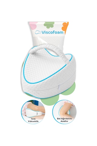 Viscofoam Kalp Diz Arası Ortopedik Yastık Bacak Arası Visco Yastık - 23x23x5cm