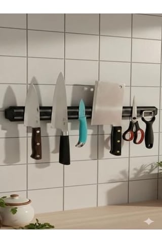 55 Cm Güçlü Manyetik Bıçak Askısı, Duvara Montaj Mıknatıslı Düzenleyici Çok Renkli