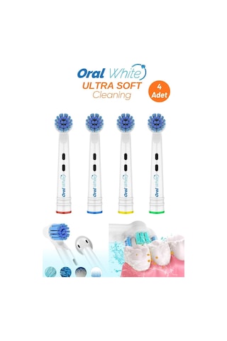 Tr Ultra Soft Cleaning Yedek Diş Fırçası Başlığı, 4'lü Paket