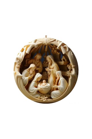 Geeksen Dışarıda Kullanan Mavi Beyaz Akrilik Baskılı Noel Asılı Dekoratif Aksesuarlar