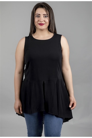 Belden Detaylı Uzun Tunik-siyah Siyah