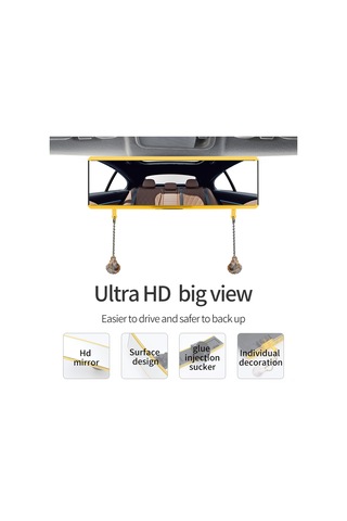 Lemestar 10 İnç Geniş Açılı Otomobil Dikiz Aynası - Kör Noktaları Azaltan Anti-parlak Ve Ayarlanabilir Evrensel Model