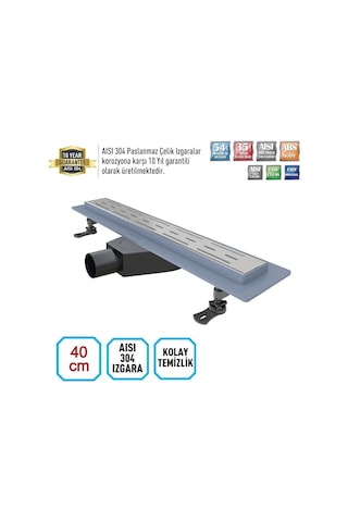 Valtemo Ritmoline Base Square 40 Cm Duş Kanalı