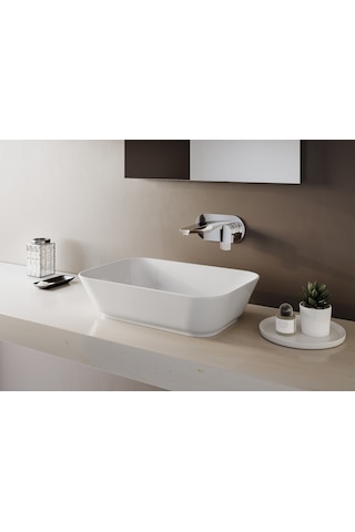 VitrA Geo Dikdörtgen Çanak Lavabo 60 CM Beyaz 7425B003-0016