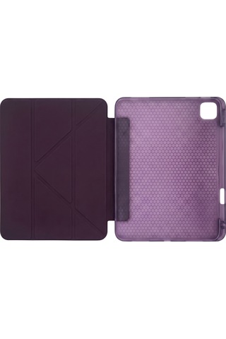 Ps Apple Uyumlu iPad Pro 13 İnç M5 / M4 Tri Folding Standlı Kılıf - Damson Kapaklı Kılıf