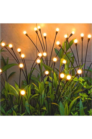 Singree Güneş Enerjili Bahçe Aydınlatma - 8 Led'li Sallanabilir Dış Mekan Lambası, Ip65 Su Geçirmez Siyah