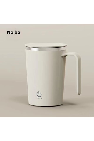 Reedark Stainless Steel Otomatik Miksaj Kupa - Manyetik Karıştırıcı, Taşınabilir Kahve Fincanı, 380ml, Bej, Kolay Temizleme Bej