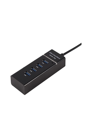 Yaozixa Usb 3.0 4 Port Hub - 5gbps Hızlı Veri Transferi - Plug & Play - Windows/mac Uyumlu - Siyah