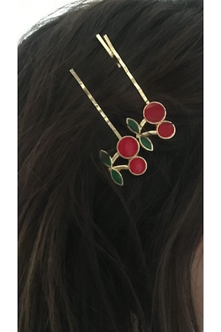 Kadın Gold Kiraz Model Tel Toka 2'li Gold