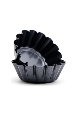 2 Adet Karbon Çelik Kalınlaştırılmış Kompozit Kek Kalıbı Dıy Pişi Siyah