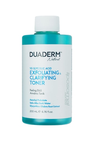Duaderm Natural Peeling Etkili Yüzde Beş Glikolik Asit Arındırıcı Tonik 200 Ml