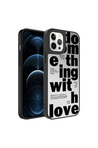 Apple Uyumlu iPhone 12 Pro Kılıf Aynalı Desenli Kamera Korumalı Parlak Zore Mirror Kılıf