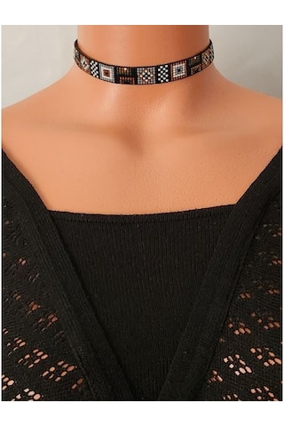 Harmel Jewelry Miyuki Dokuma Choker Kolye Altın