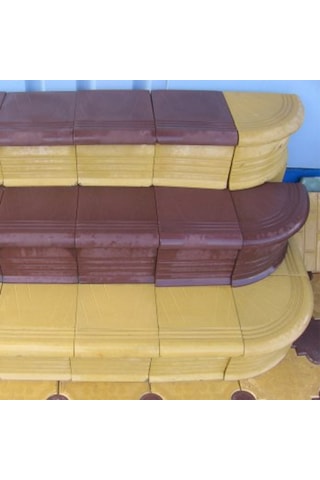 Dekoratif Plastik Taşı Kalıbı Basamak Üst Köşe (5 Adet)