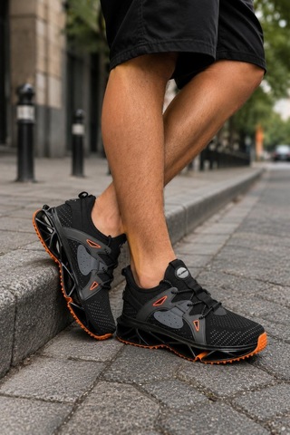 Modaonn Nefes Alabilen Triko Dokusu Ve Modern Tasarımıyla Erkek Sneaker Siyah