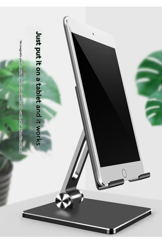 Maiyame Alüminyum Allüminyum Evrensel Telefon Ve Tablet Tutucu: Çok Açı Ayarlanabilir, Katlanabilir, Dürtüye Dayanıklı Masaüstü Tutucu - Gümüş