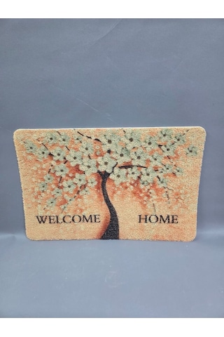 Hijyenik Kıvırcık Paspas 40x60 Cm - Islaklık Emici Kapı Önü Paspası Turuncu