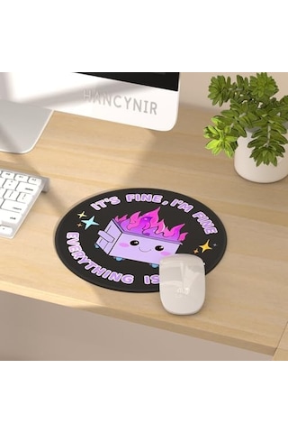 220x2mm Masa Üstü Komik Mouse Pad, Kadınlar İçin Sevimli Ofis Dekorasyonu, Kaymaz Kauçuk Tabanlı Küçük Mouse Pad, Bu İyi