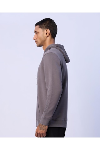 Kappa Benjamin Erkek Gri Regular Hoodie