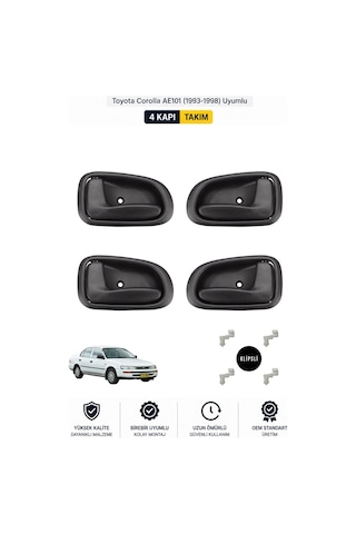 Toyota Corolla Ae101 Efsane Kasa Uyumlu Sağ-sol İç Kapı Kolu Takımı 4'lü Set
