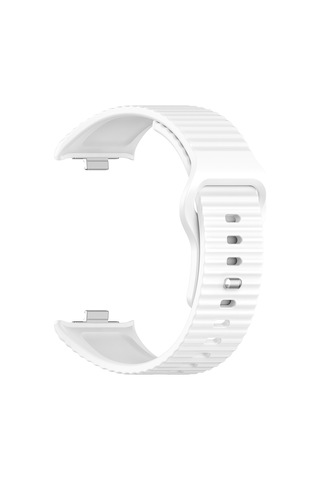 Redmi Watch 6 Silikon Kordon Tırtıklı Suya Dayanıklı Tasarım Beyaz