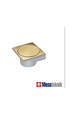 Mesa 12x12 Plastik Paslanmaz Izgaralı Basçık Yer Sifonu Altın