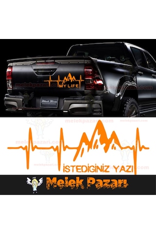 Nabız Atışı Dağ Istediğiniz Yazı Oto Sticker
