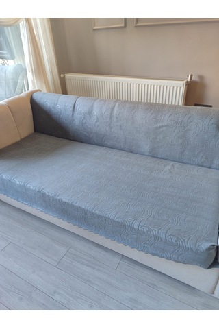 Koltuk Örtüsü Kaymaz 170x210 Gofreli Koyu Gri