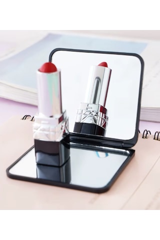 Ayn-100 Mini Katlanabilir Portatif Ayna- Taşınabilir Makyaj Aynası - Cep/çanta Aynası Mavi