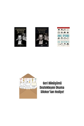 Fikrimizin Rehberi Ciltli + Fikrimizin Rehberi - Gazi Mustafa Kemal + Akıl Oyunu + Okuma Sticker'ları