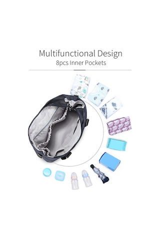 Novahub Moveevo Ada Tote Anne Çantası: Omuz Askılı, Alt Değiştirme Pedi + Bebek Arabası Askı Kayışı İçeren Çok Amaçlı Çanta Mor