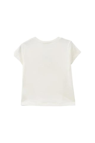 United Colors of Benetton Kız Bebek Tshirt 3ı1xg10dı Ekru