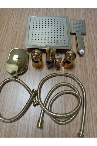 5 Li Sürgülü Robot Duş Takımı Gold Krom