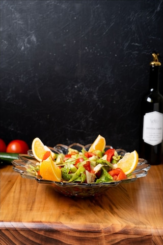 Mest Çiçek Model Cam Salata Kasesi - Sofralarınıza Estetik Dokunuş Çok Renkli